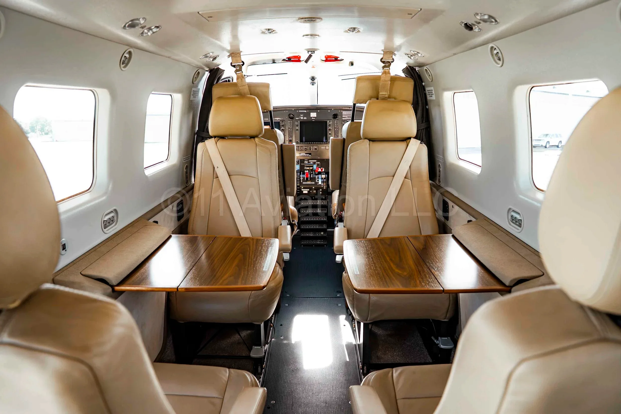 Cabin interior of a 2016 Quest Kodiak 100 Series I (FAA: KODIAK 100).