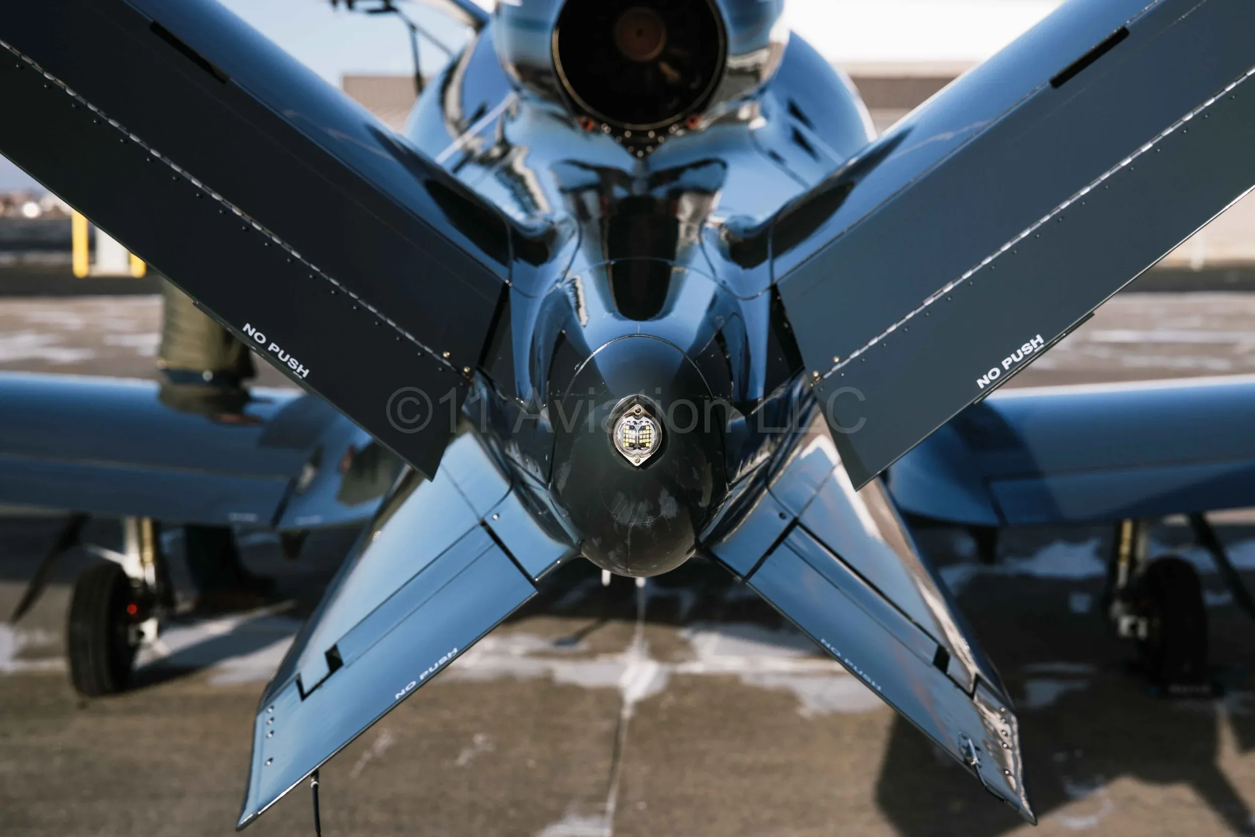 Engine detail of a 2021 Cirrus SF50 Vision Jet G2+ Arrivée Edition.