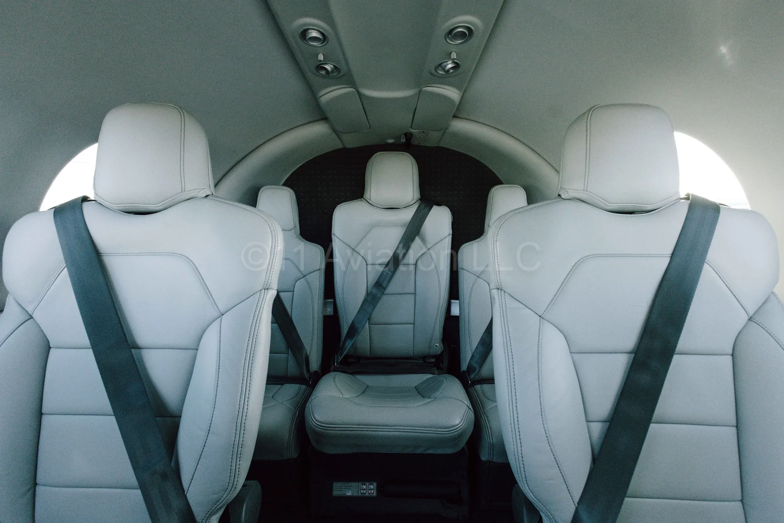Cabin interior of a 2021 Cirrus SF50 Vision Jet G2+ Arrivée Edition.
