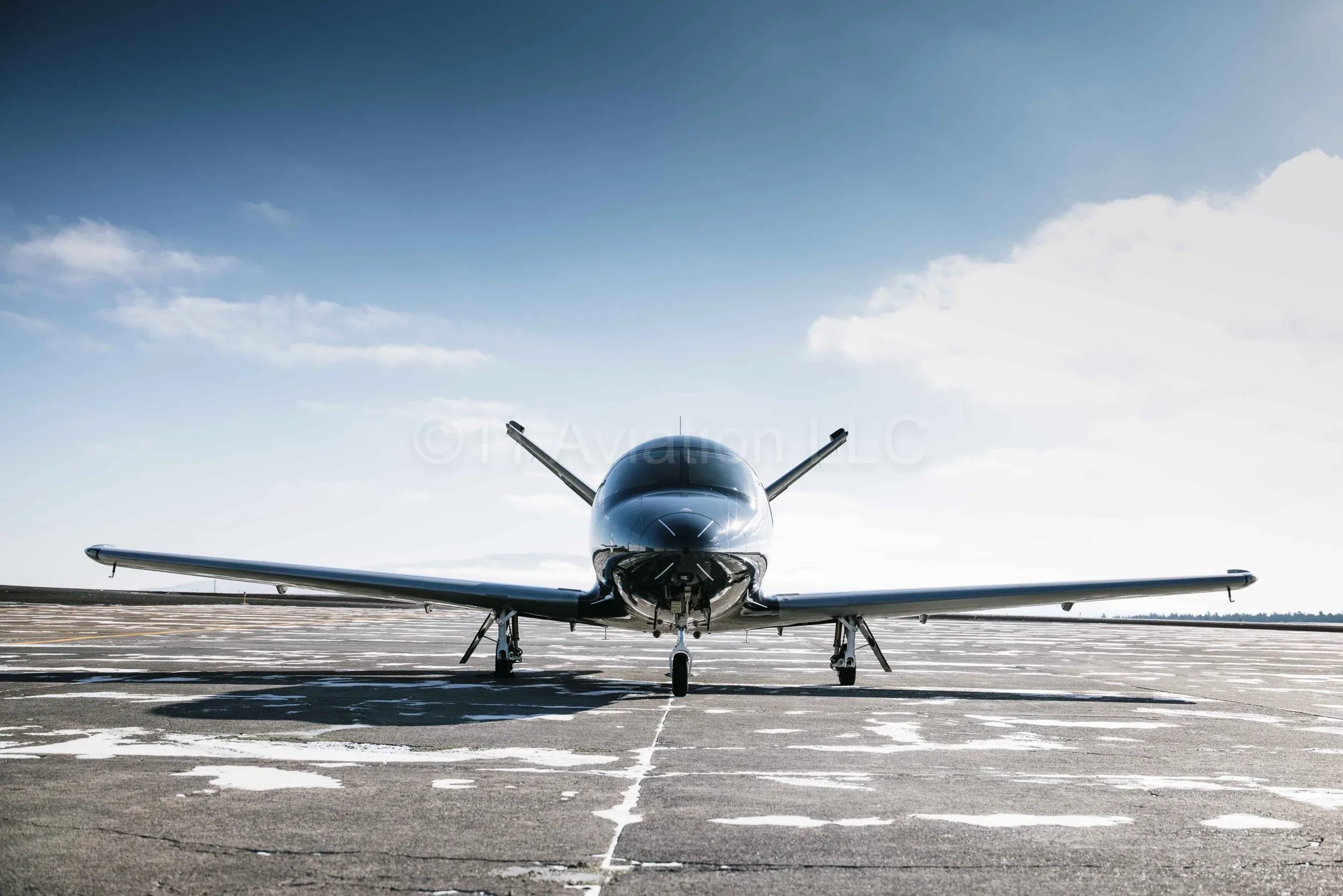 Exterior view of a 2021 Cirrus SF50 Vision Jet G2+ Arrivée Edition, N21AY.