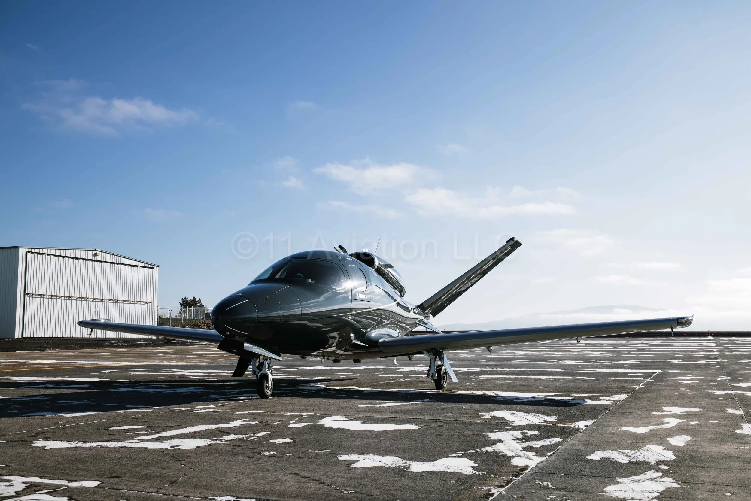 Cabin interior of a 2021 Cirrus SF50 Vision Jet G2+ Arrivée Edition.