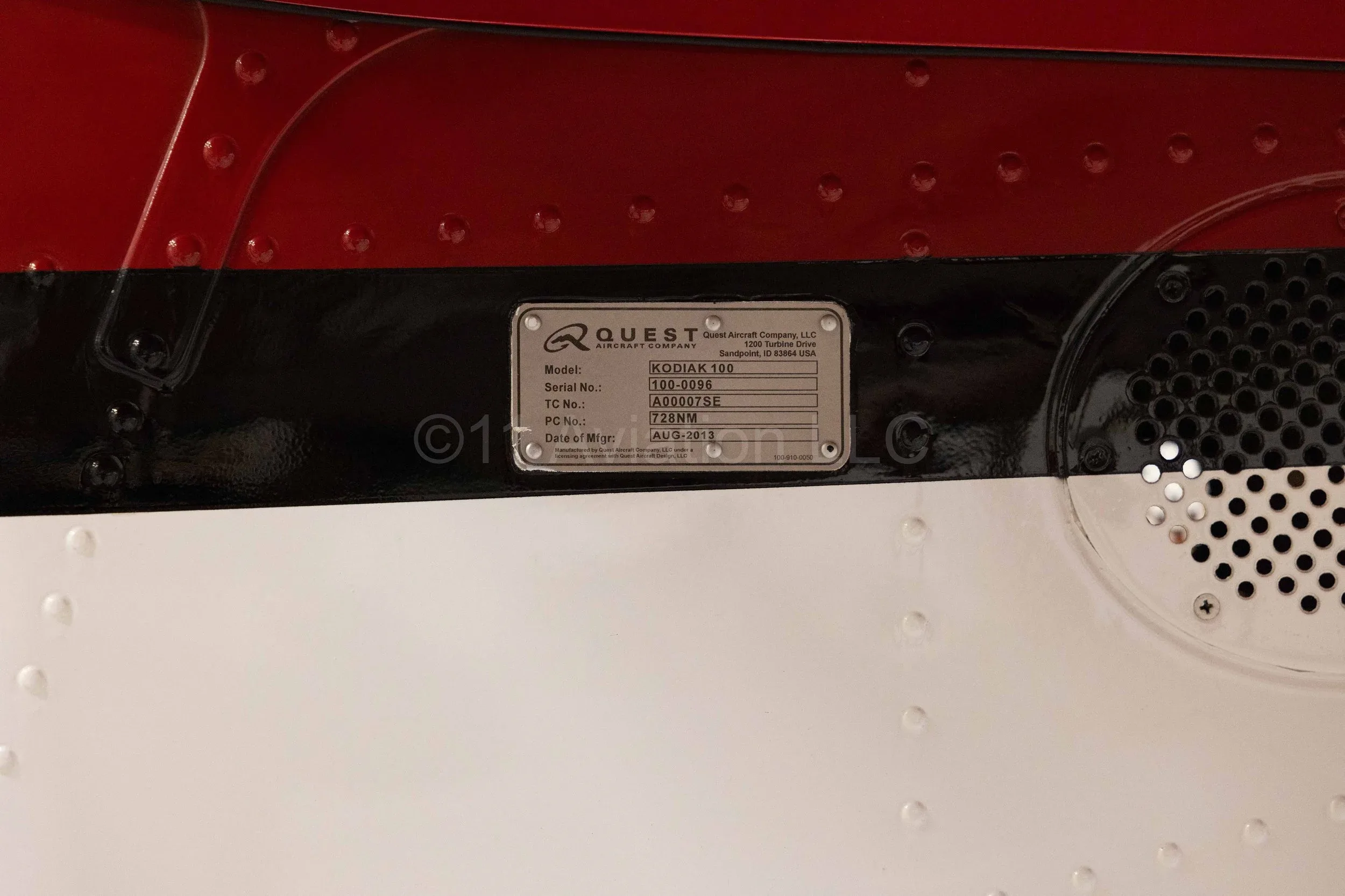 Engine detail of a 2013 HARTZELL Kodiak 100 (Legacy).