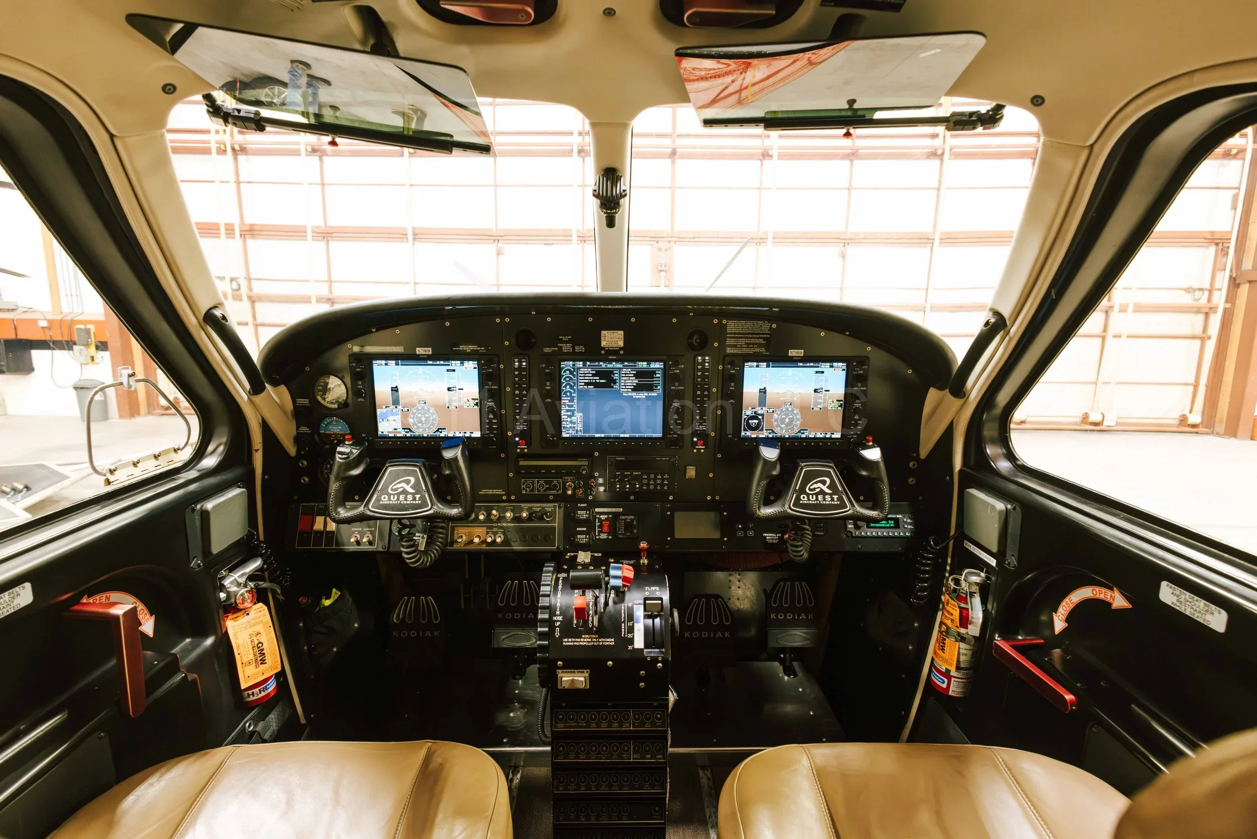 Cockpit and instrument panel of a 2013 HARTZELL Kodiak 100 (Legacy).