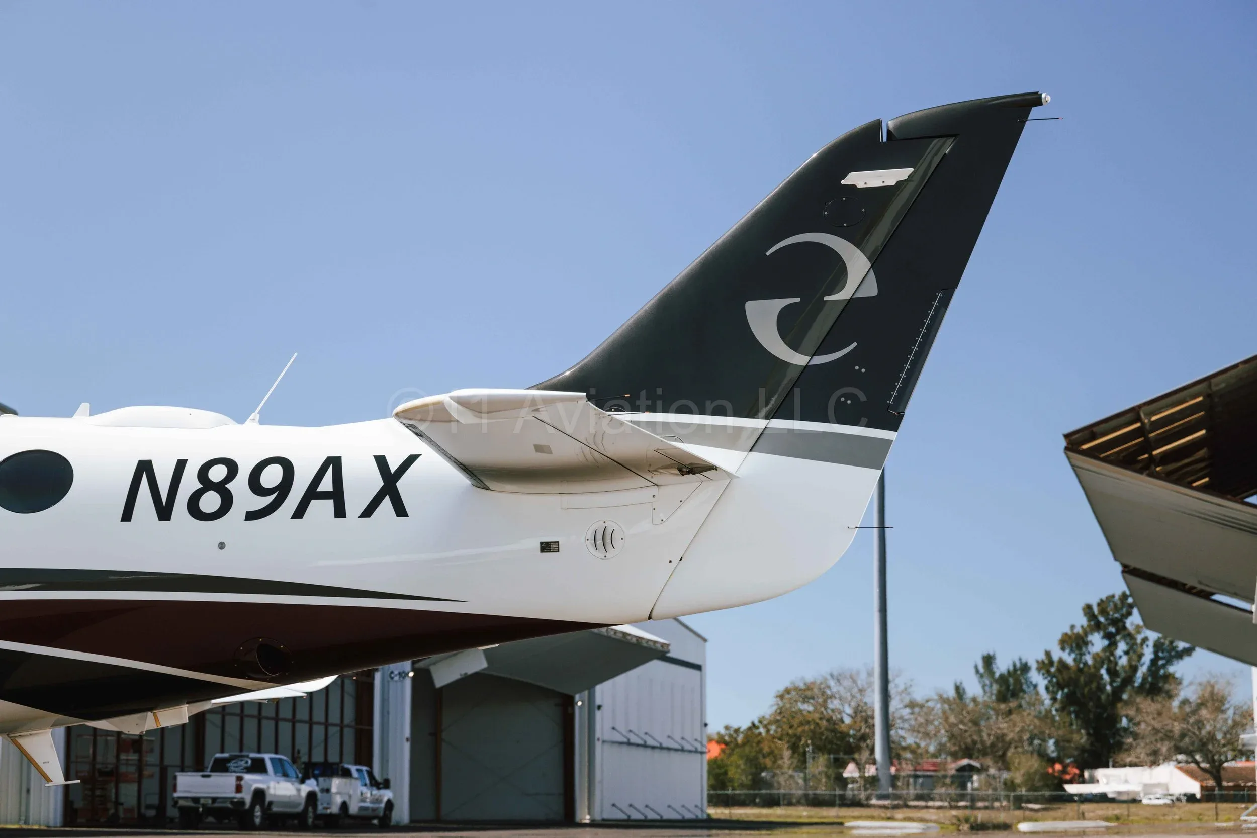 Exterior view of a 2025 Epic Aircraft E1000 AX, N89AX.