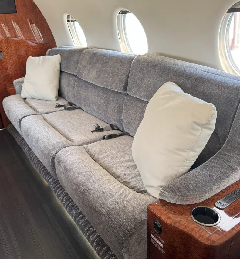 Cabin interior of a 2007 Gulfstream G200.