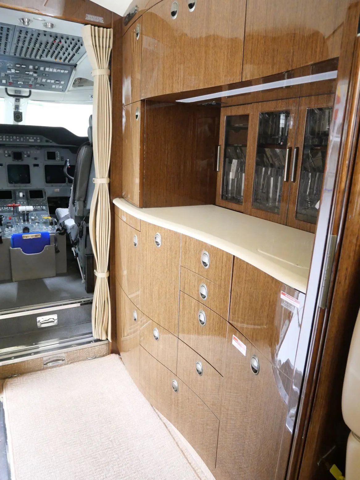 Cabin interior of a 2009 Gulfstream G200.