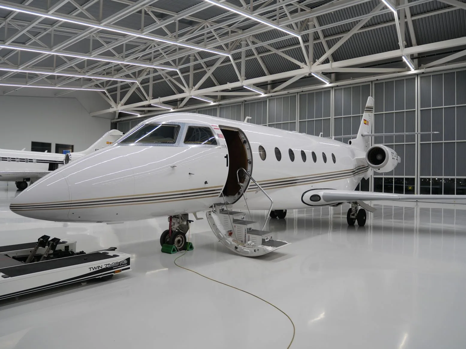 Exterior view of a 2009 Gulfstream G200.
