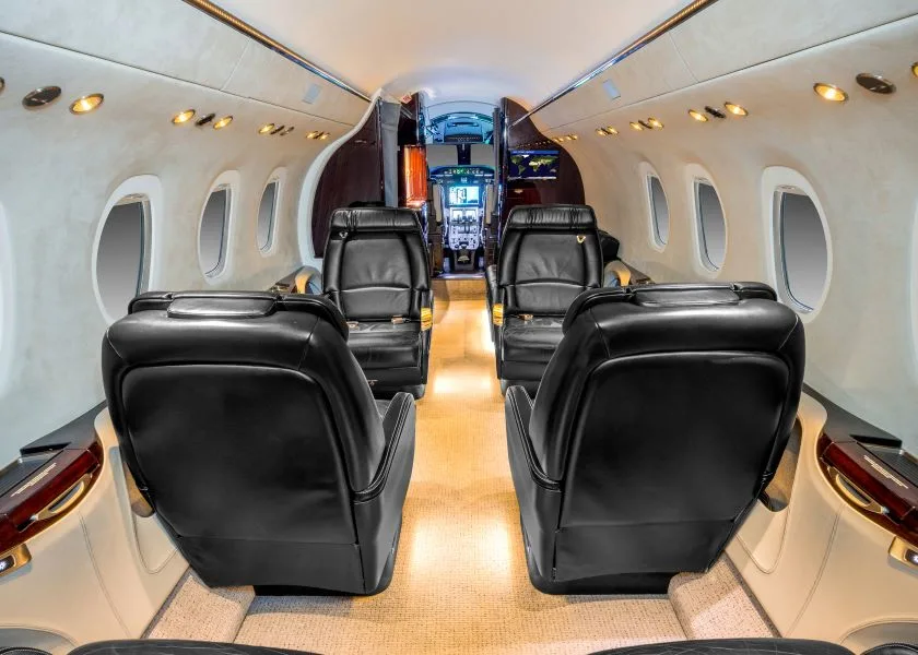 Cabin interior of a 2020 Cessna Citation Latitude.