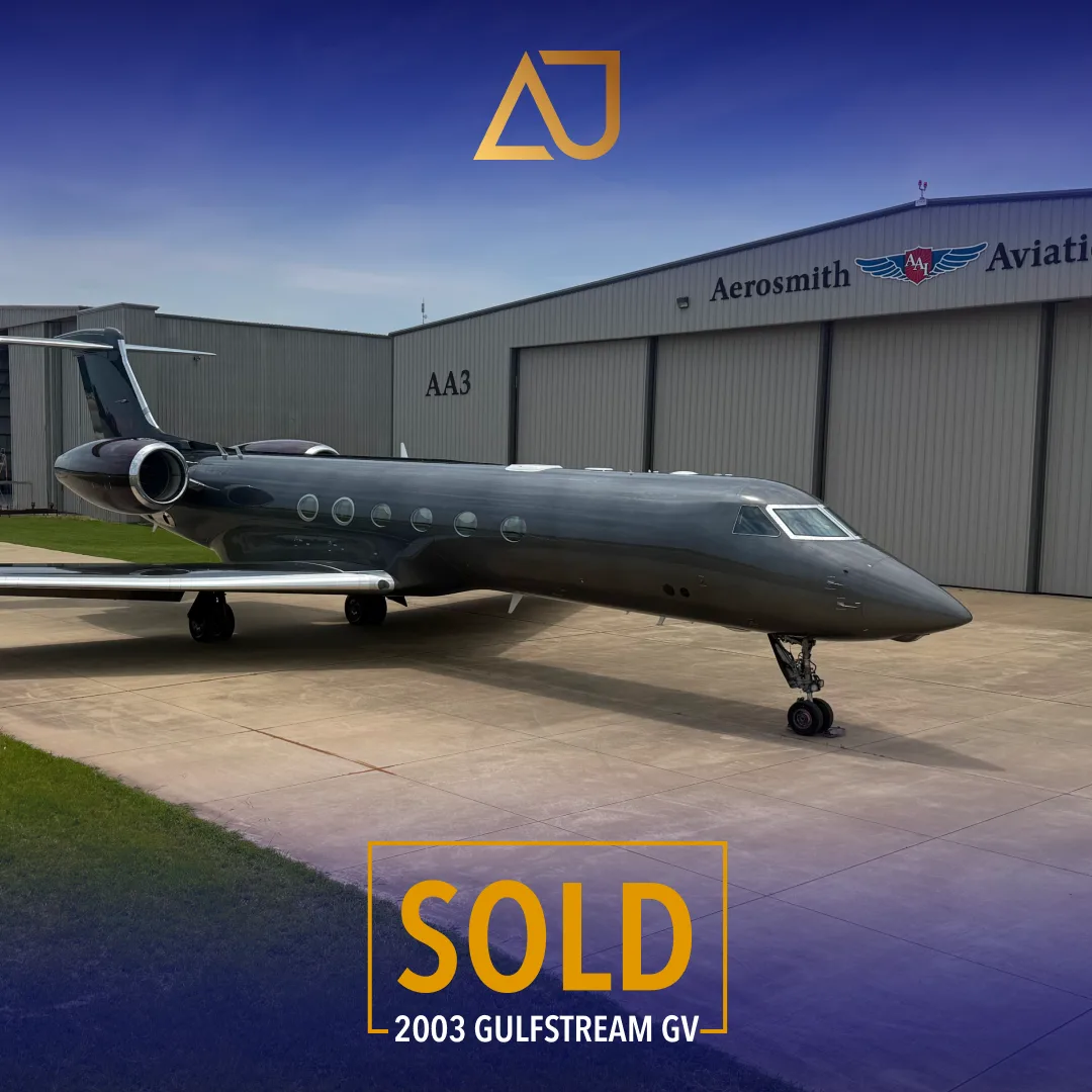 Exterior view of a 2003 Gulfstream GV.