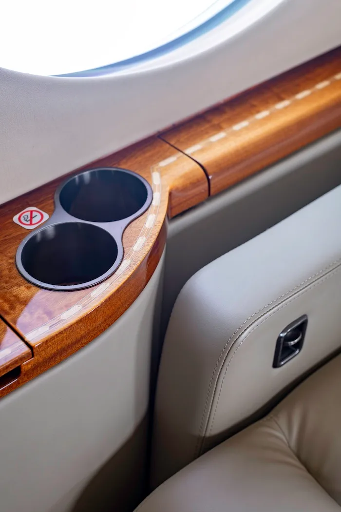 Cabin interior of a 2006 Gulfstream G550.