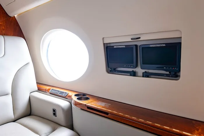 Cabin interior of a 2006 Gulfstream G550.