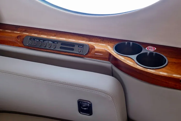 Cabin interior of a 2006 Gulfstream G550.