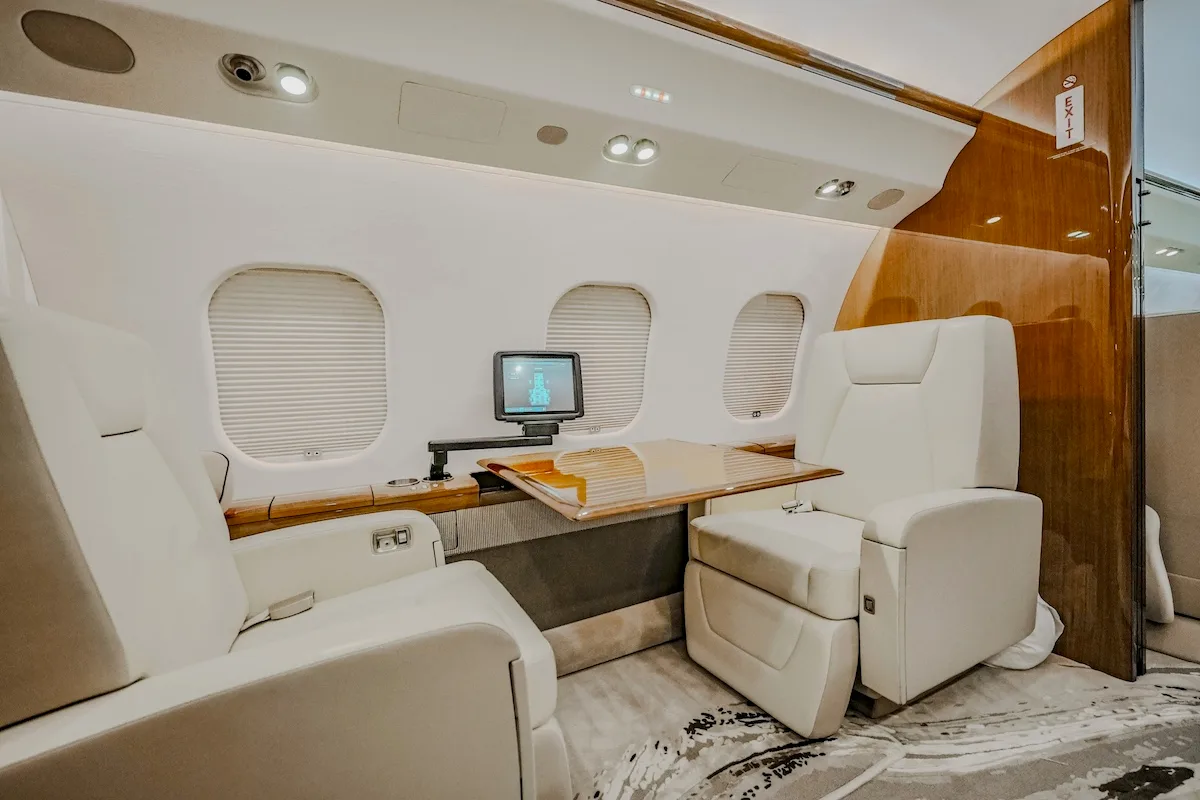 Cabin interior of a 2011 Bombardier Global XRS | SN 9399 |.