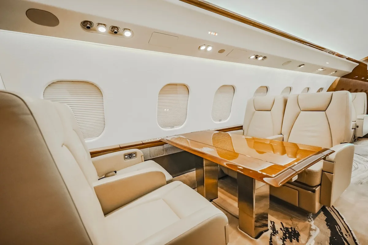 Cabin interior of a 2011 Bombardier Global XRS | SN 9399 |.