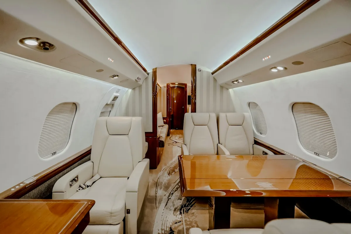 Cabin interior of a 2011 Bombardier Global XRS | SN 9399 |.
