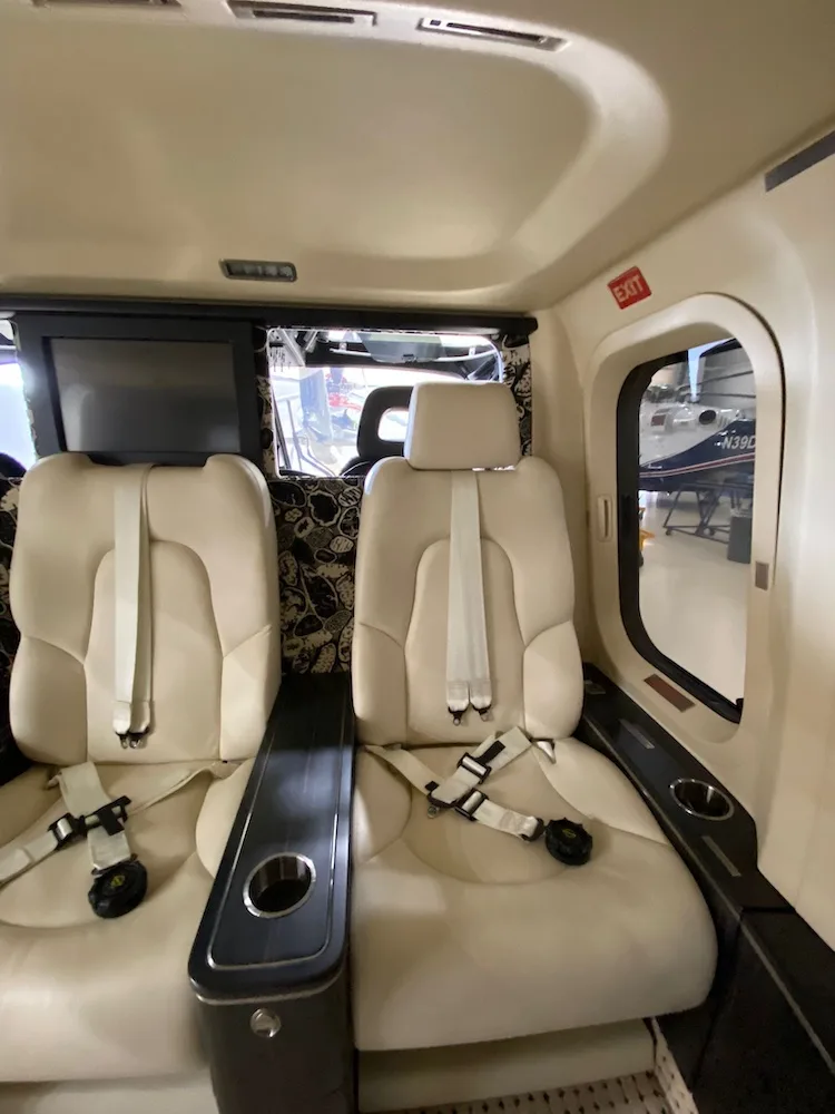 Cabin interior of a 2019 Agusta AW139.
