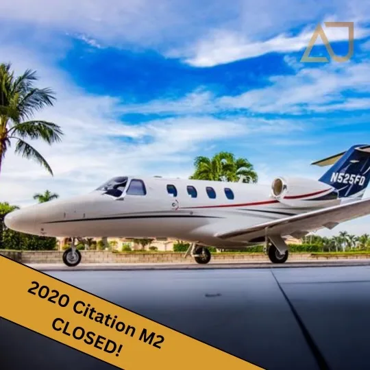 Exterior view of a 2020 Cessna Citation M2, N525FD.