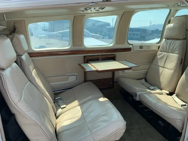 Cabin interior of a 1984 Beechcraft BE 58 Baron.