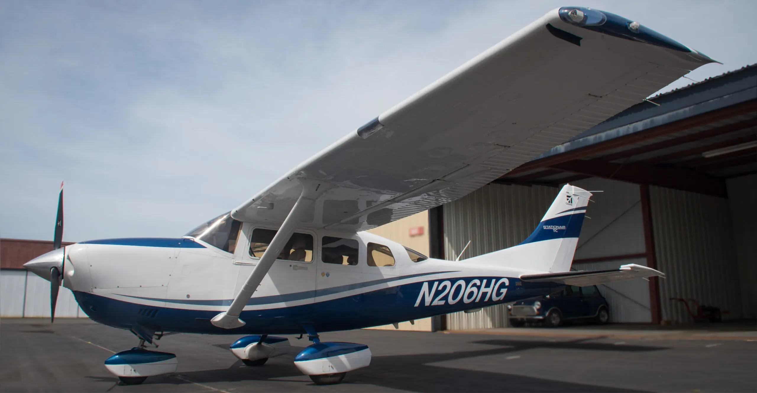 Cockpit and instrument panel of a 2011 Cessna T206H.