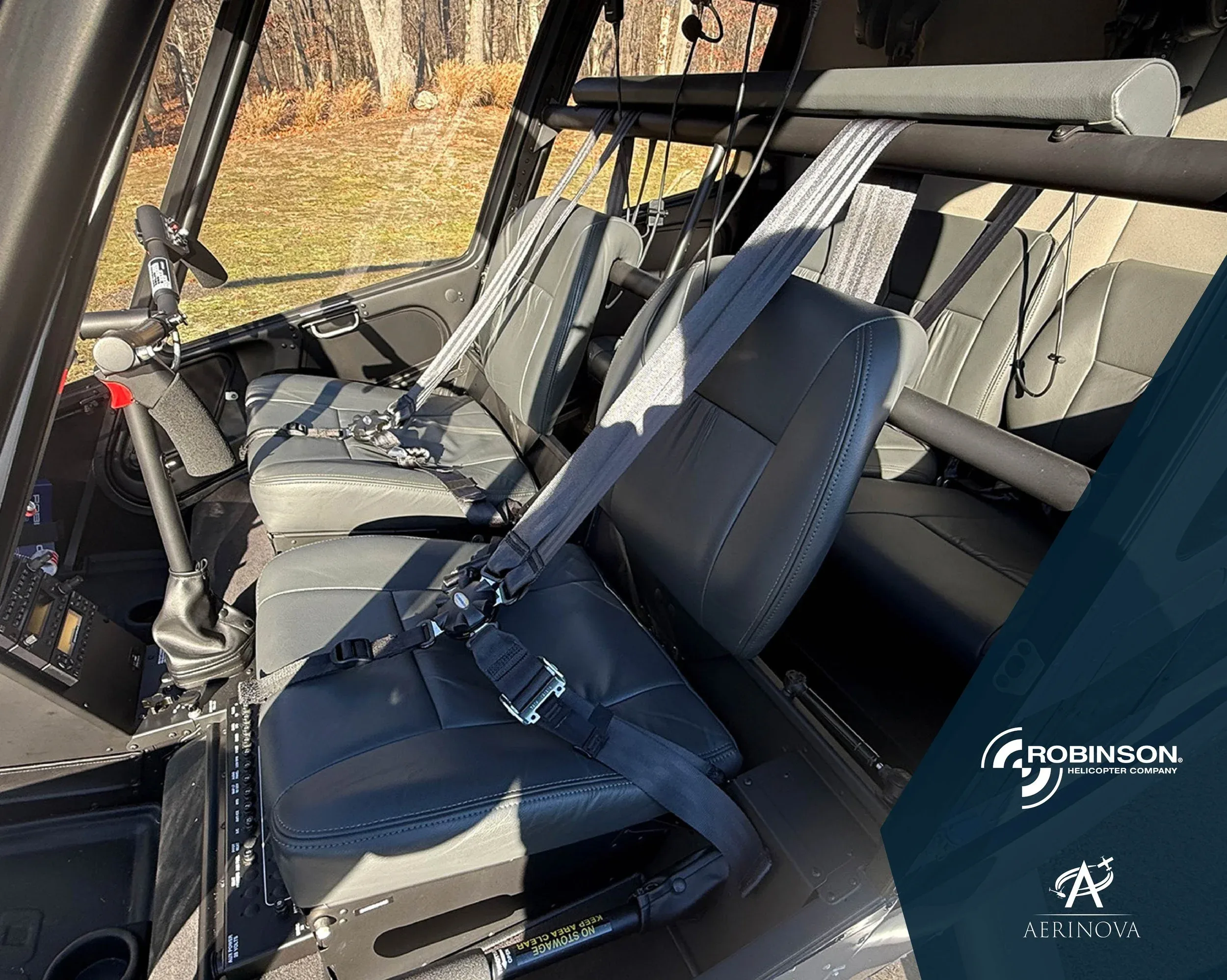 Cabin interior of a 2026 Robinson R66.