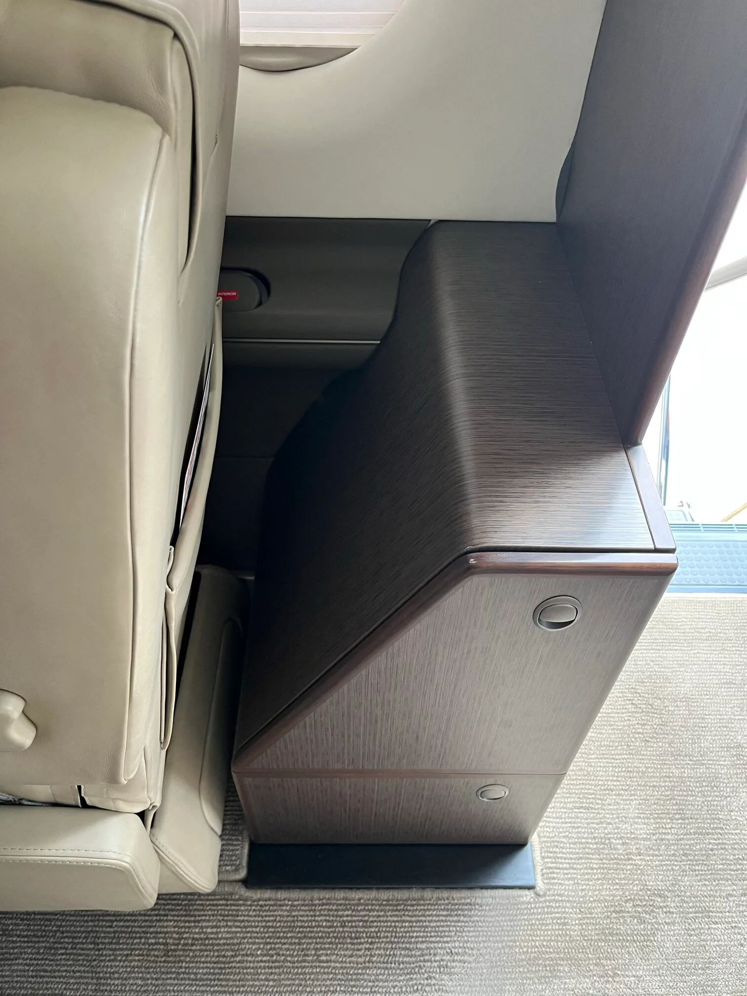 Cabin interior of a 2018 Pilatus PC-12 NG.