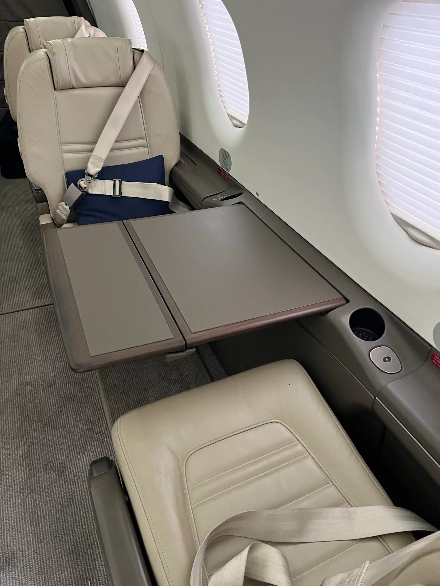 Cabin interior of a 2018 Pilatus PC-12 NG.