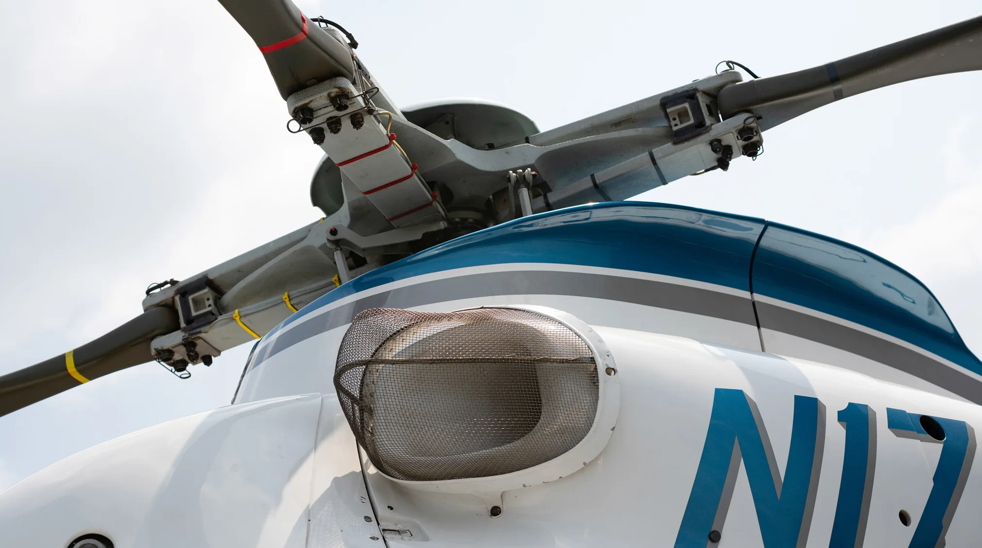 Engine detail of a 1998 Airbus AS365.