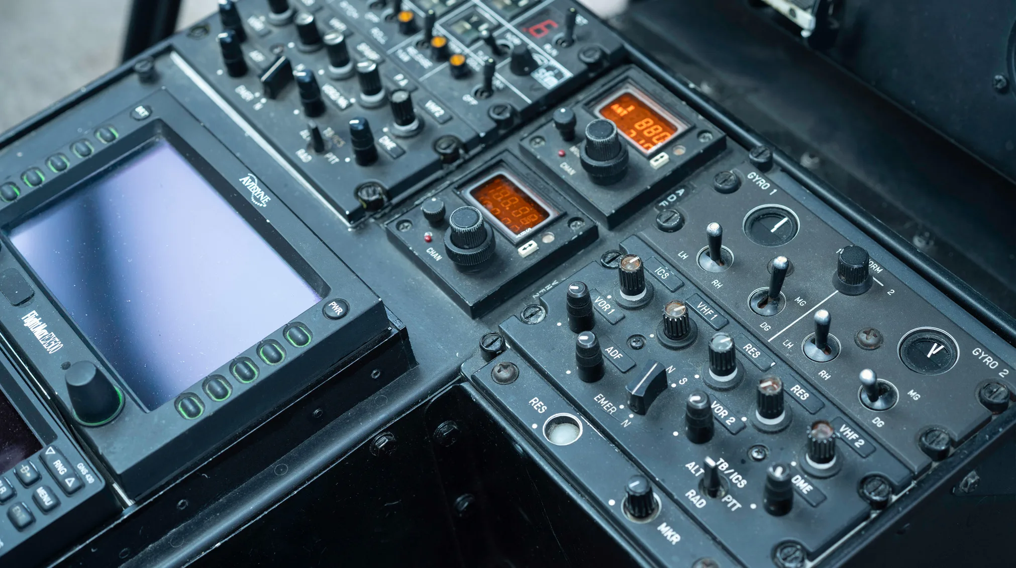 Avionics suite of a 1998 Airbus AS365.