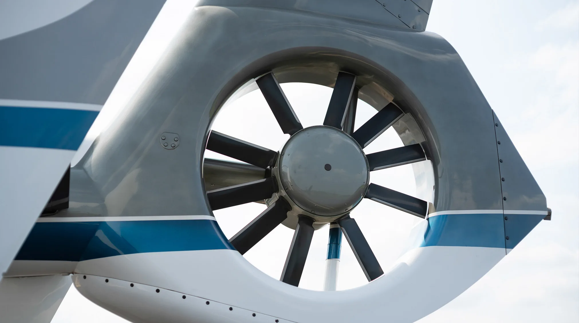 Engine detail of a 1998 Airbus AS365.