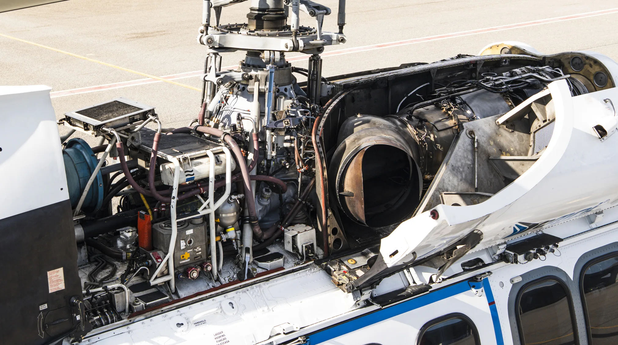 Engine detail of a 2012 Airbus EC225.