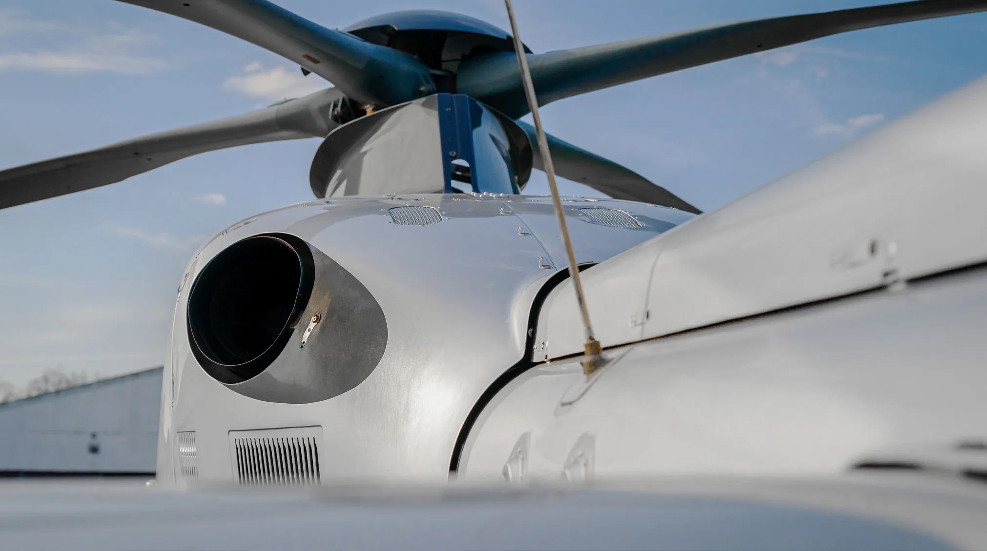 Engine detail of a 1999 Airbus EC135T1.