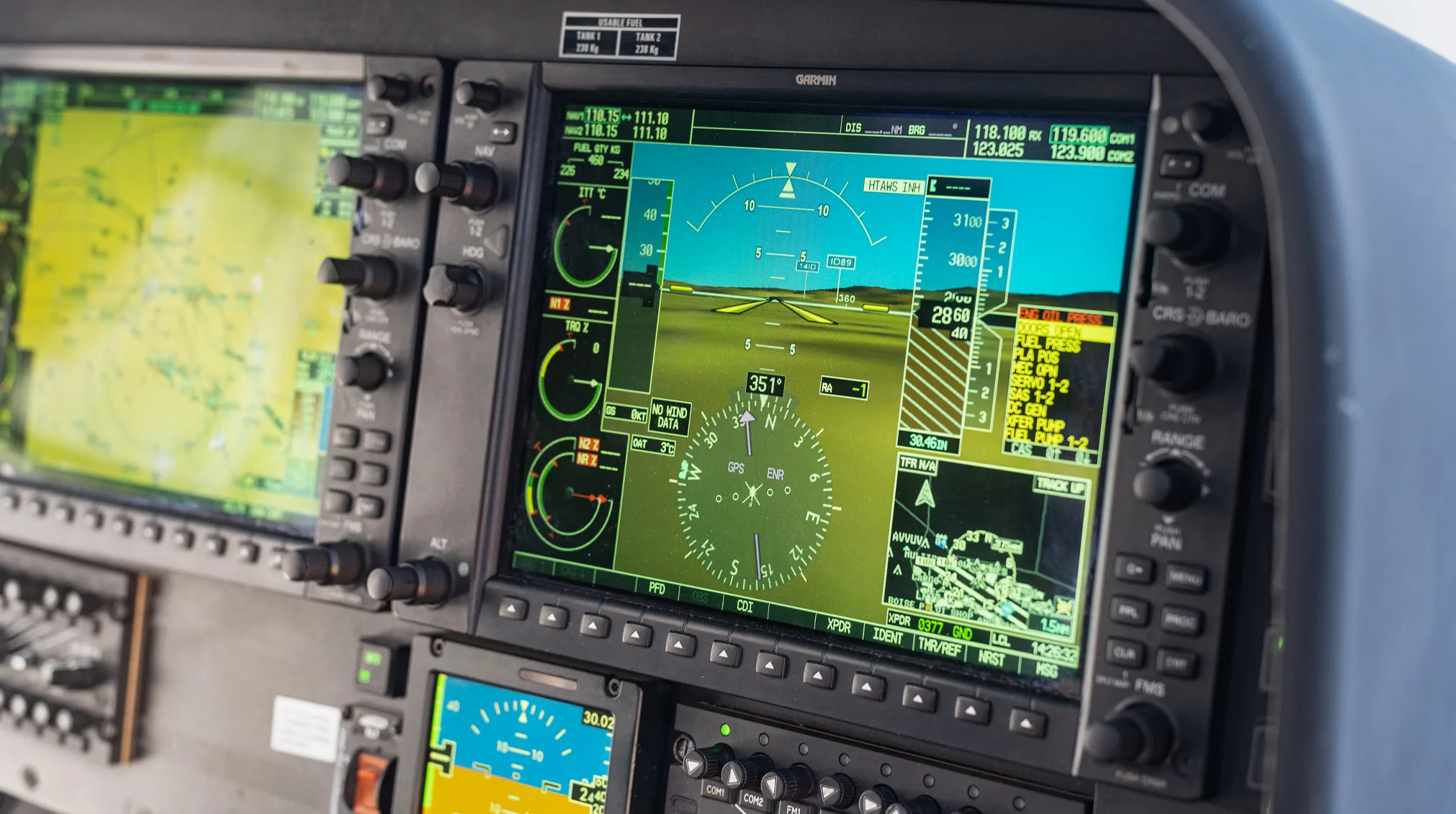 Avionics suite of a 2013 Leonardo AW119Kx.