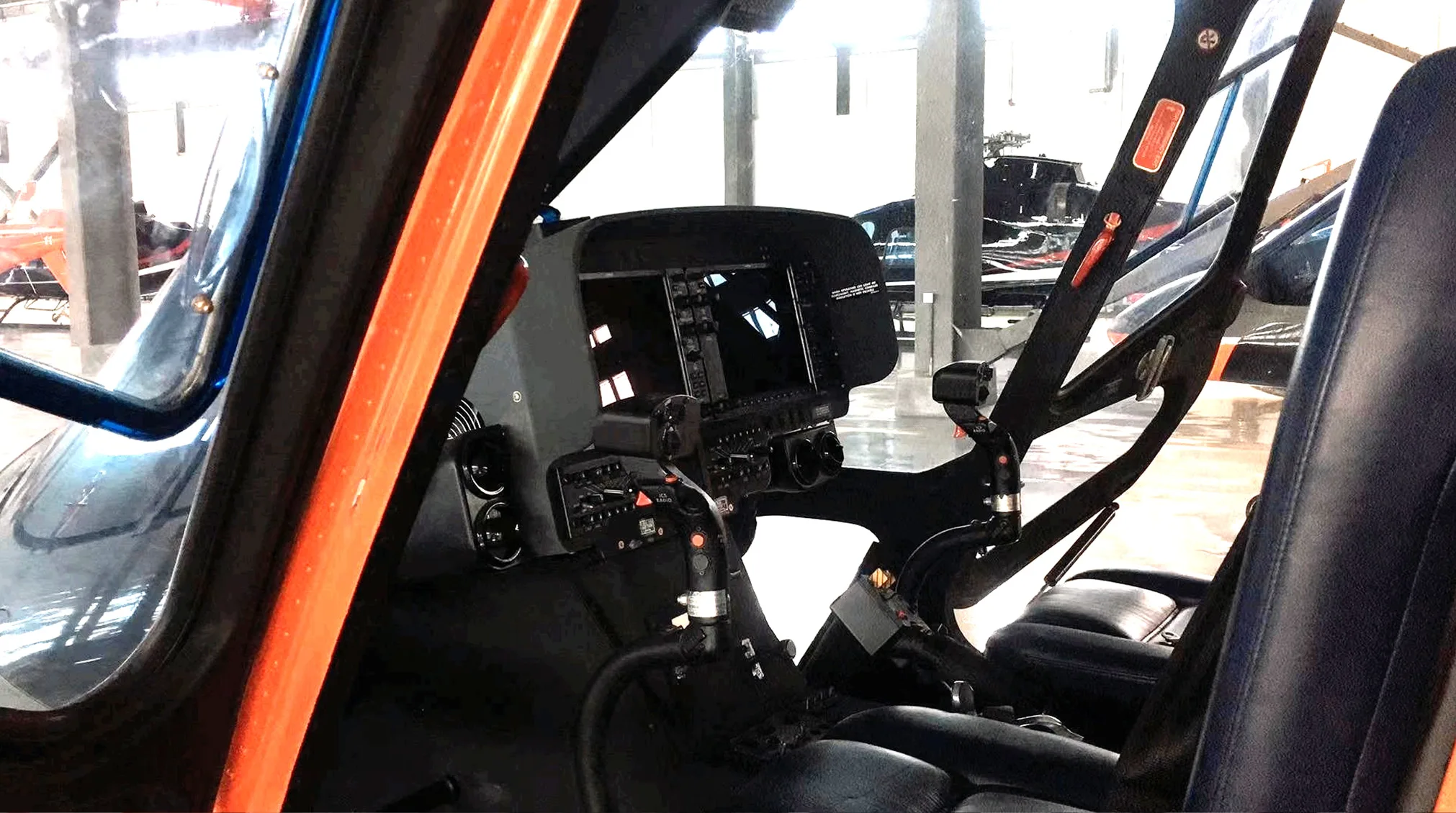 Cockpit and instrument panel of a 2016 Leonardo A119Kx.