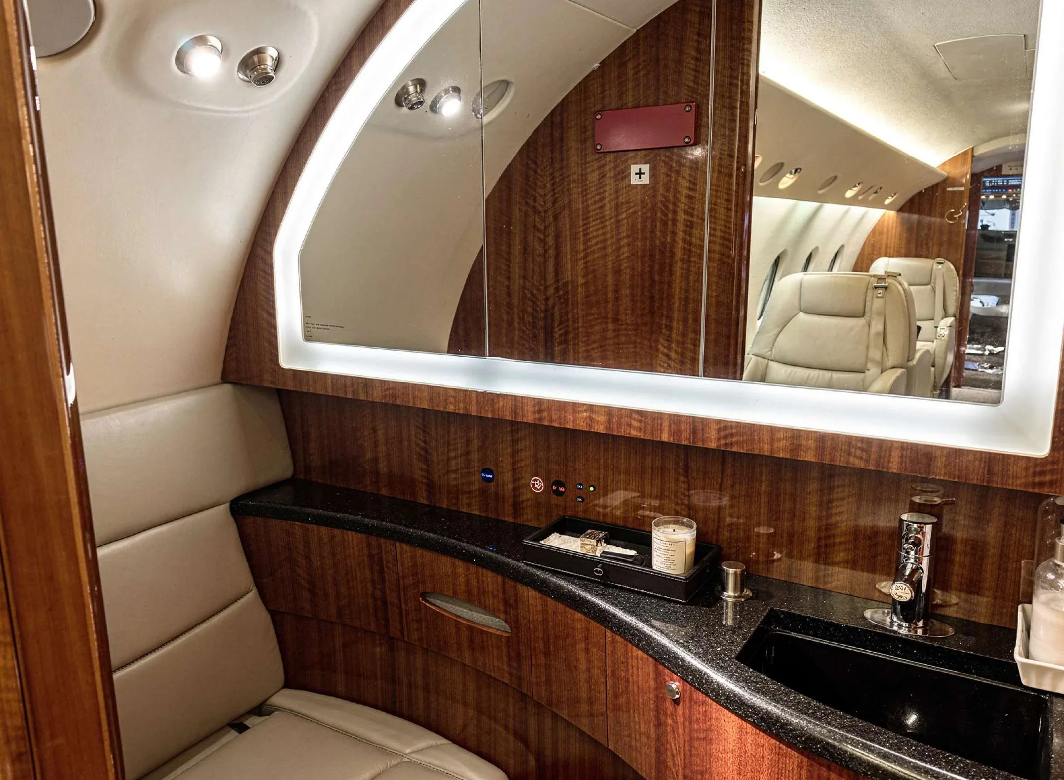 Cabin interior of a Gulfstream G200.