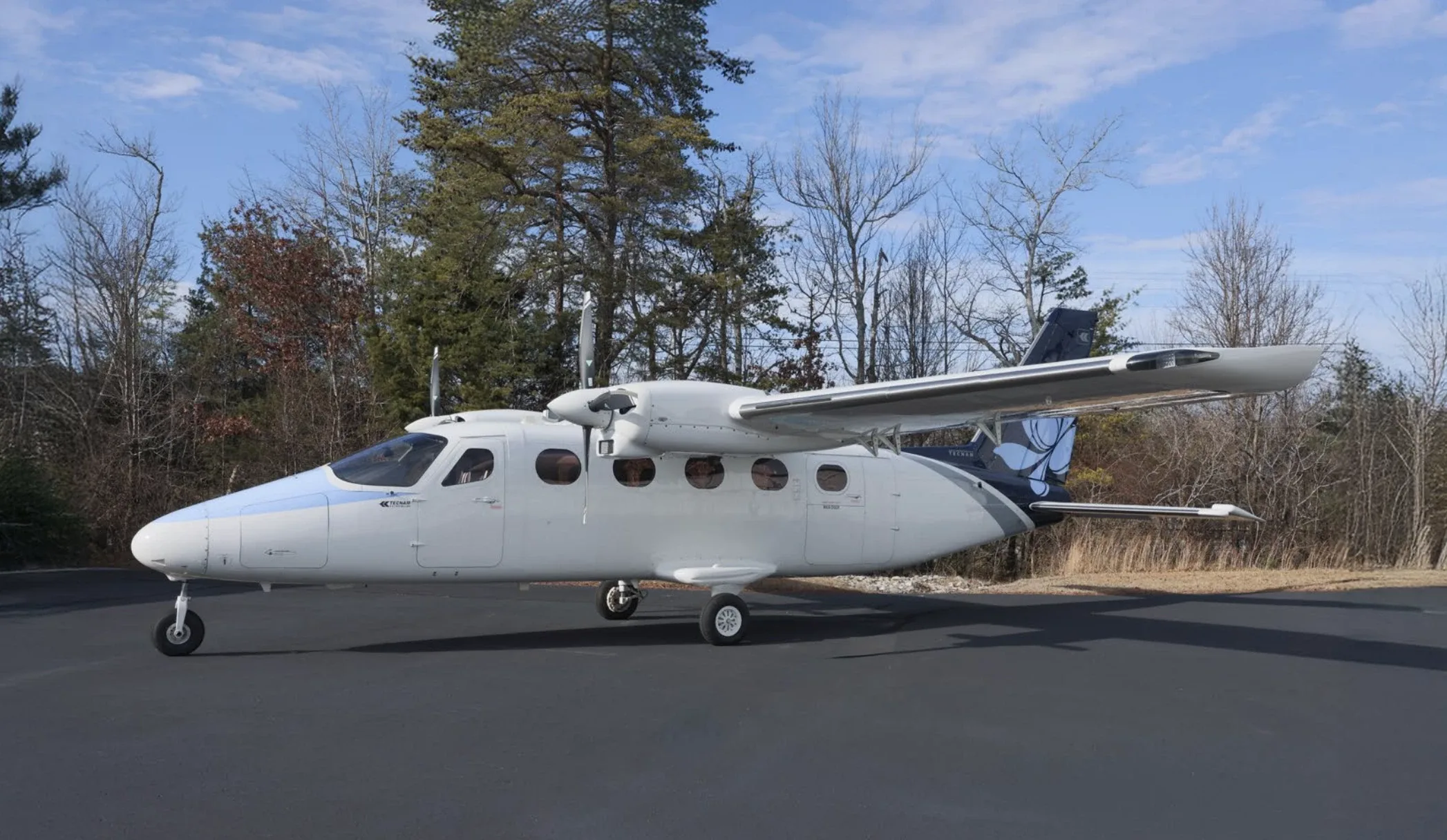 Exterior view of a Tecnam Twin P2012.