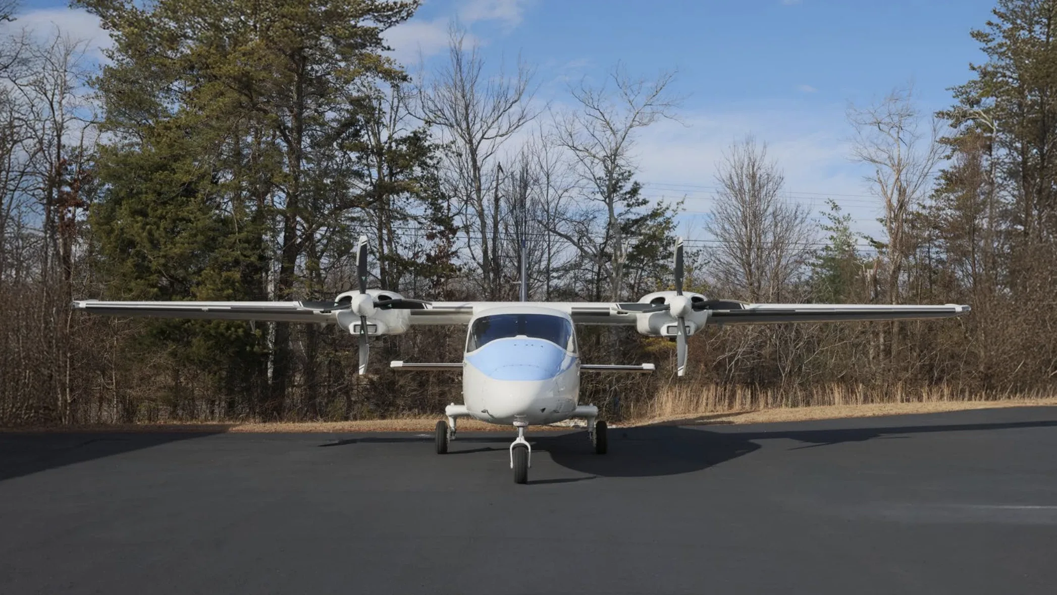 Exterior view of a Tecnam Twin P2012.