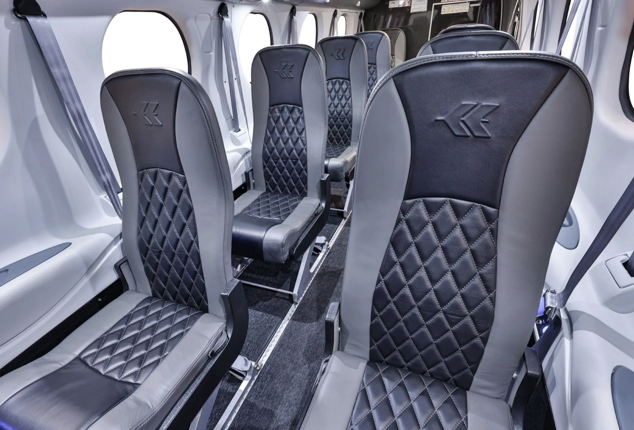 Cabin interior of a Tecnam Twin P2012.