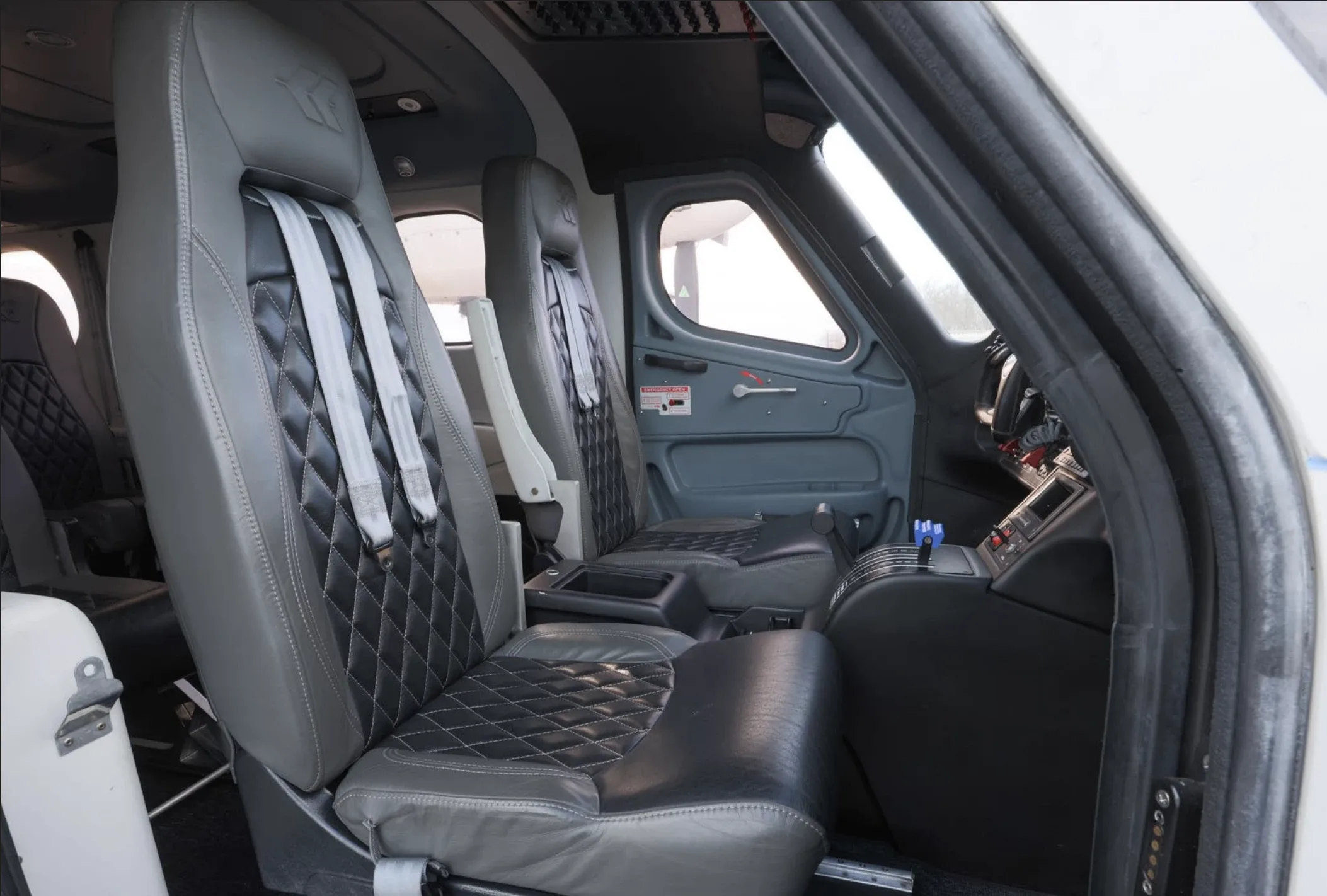Cabin interior of a Tecnam Twin P2012.