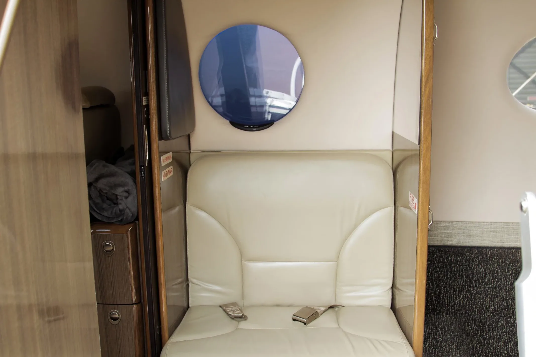 Cabin interior of a Beechcraft Textron King Air 350.