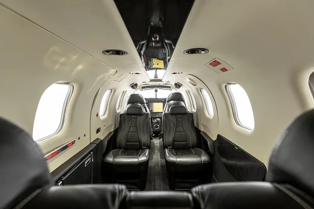 Cabin interior of a Daher Socata TBM 900.