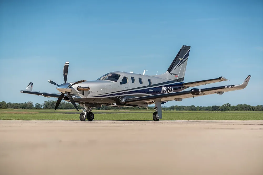 Exterior view of a Daher Socata TBM 900.