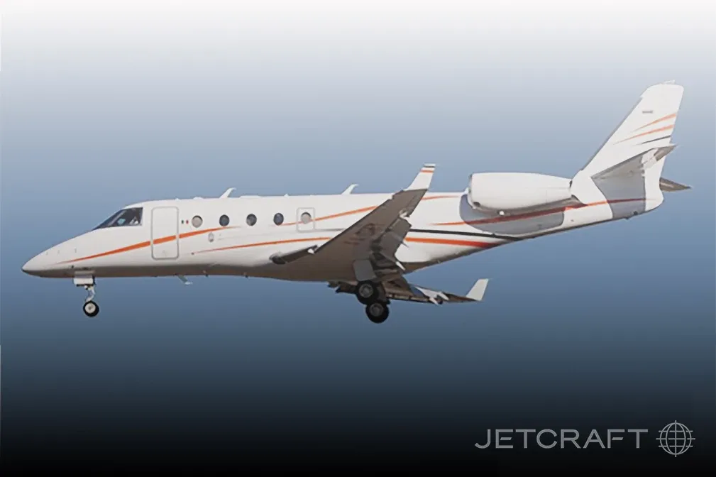 Marketing image of a Gulfstream G200.