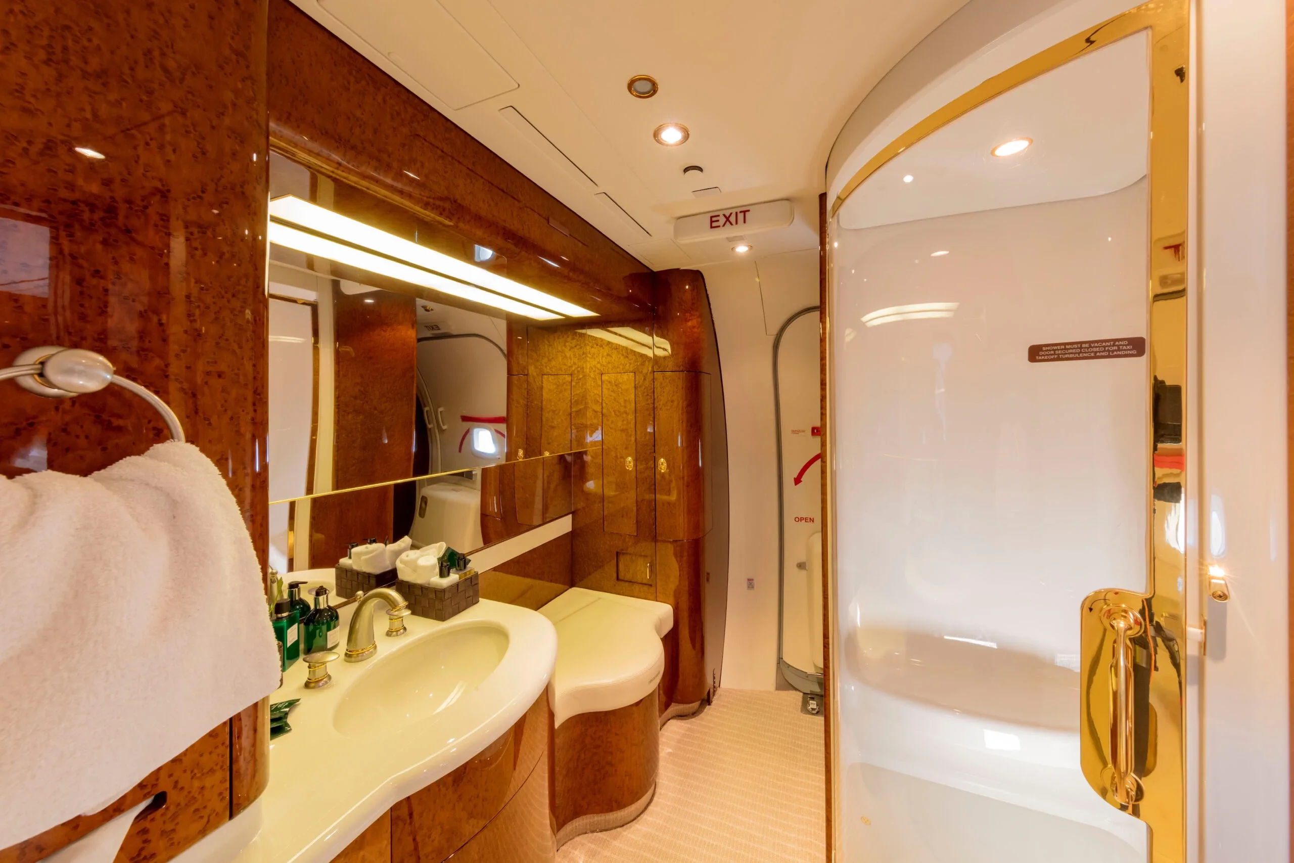 Cabin interior of a Boeing BBJ.
