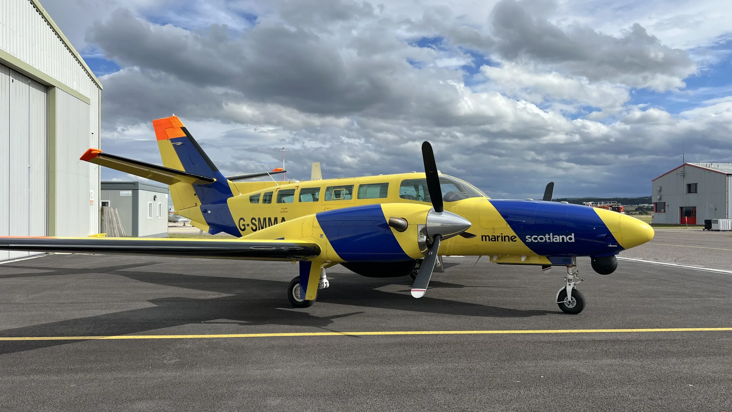 Exterior view of a Cessna Turbo Prop 406.