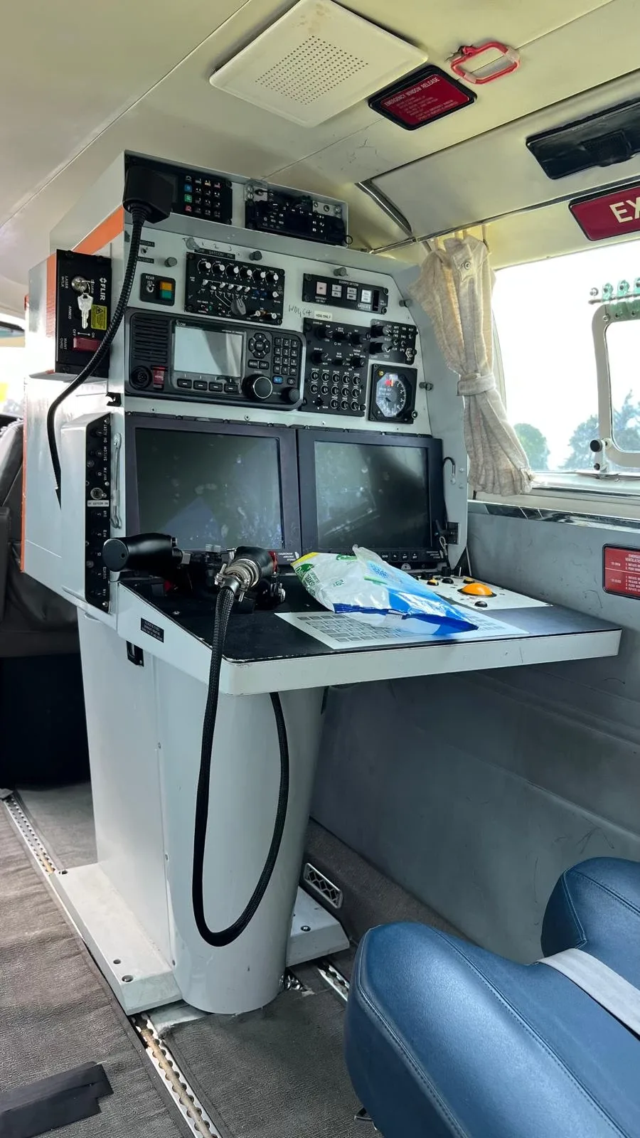Cockpit and instrument panel of a Cessna Turbo Prop 406.