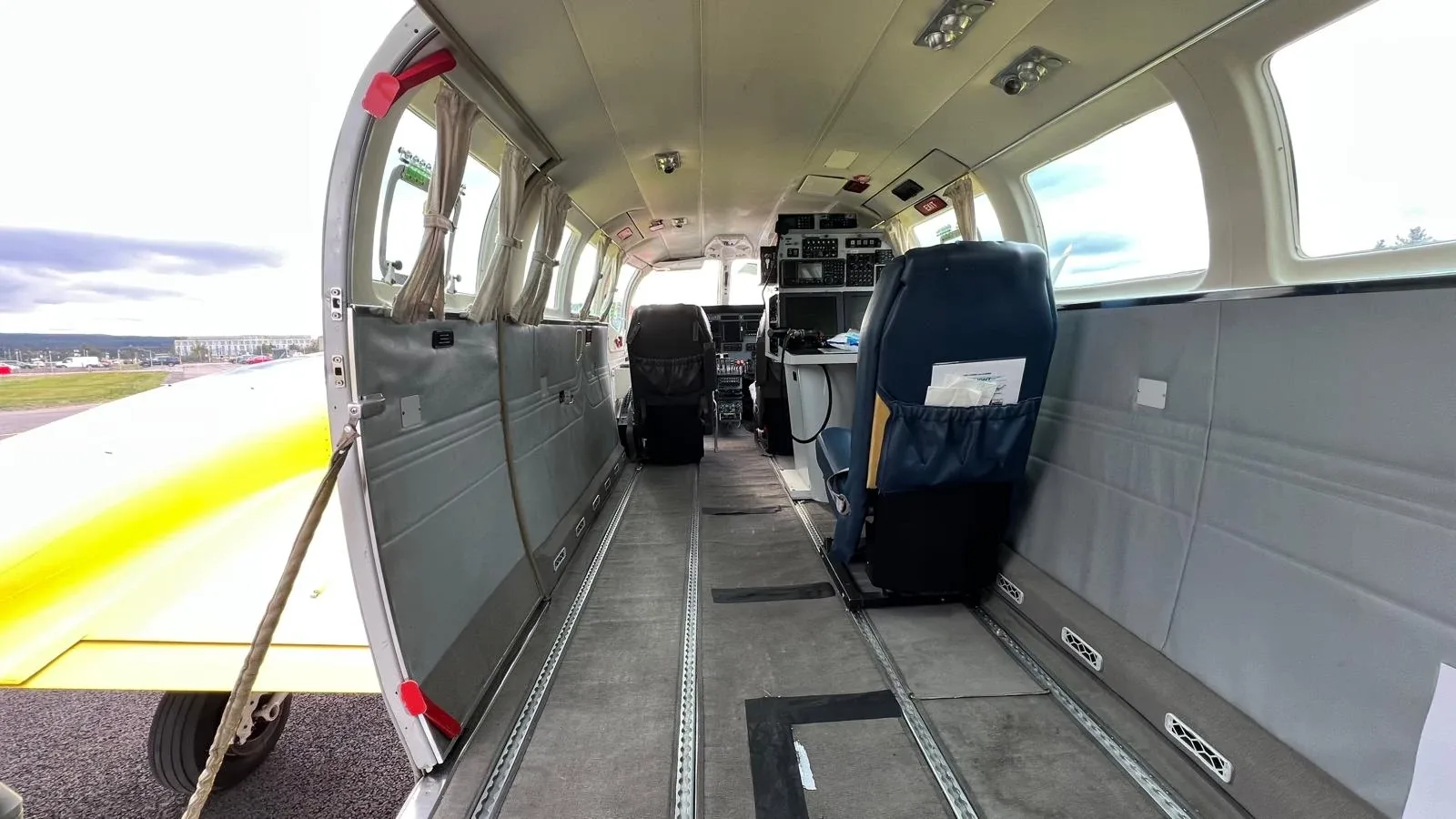 Cabin interior of a Cessna Turbo Prop 406.