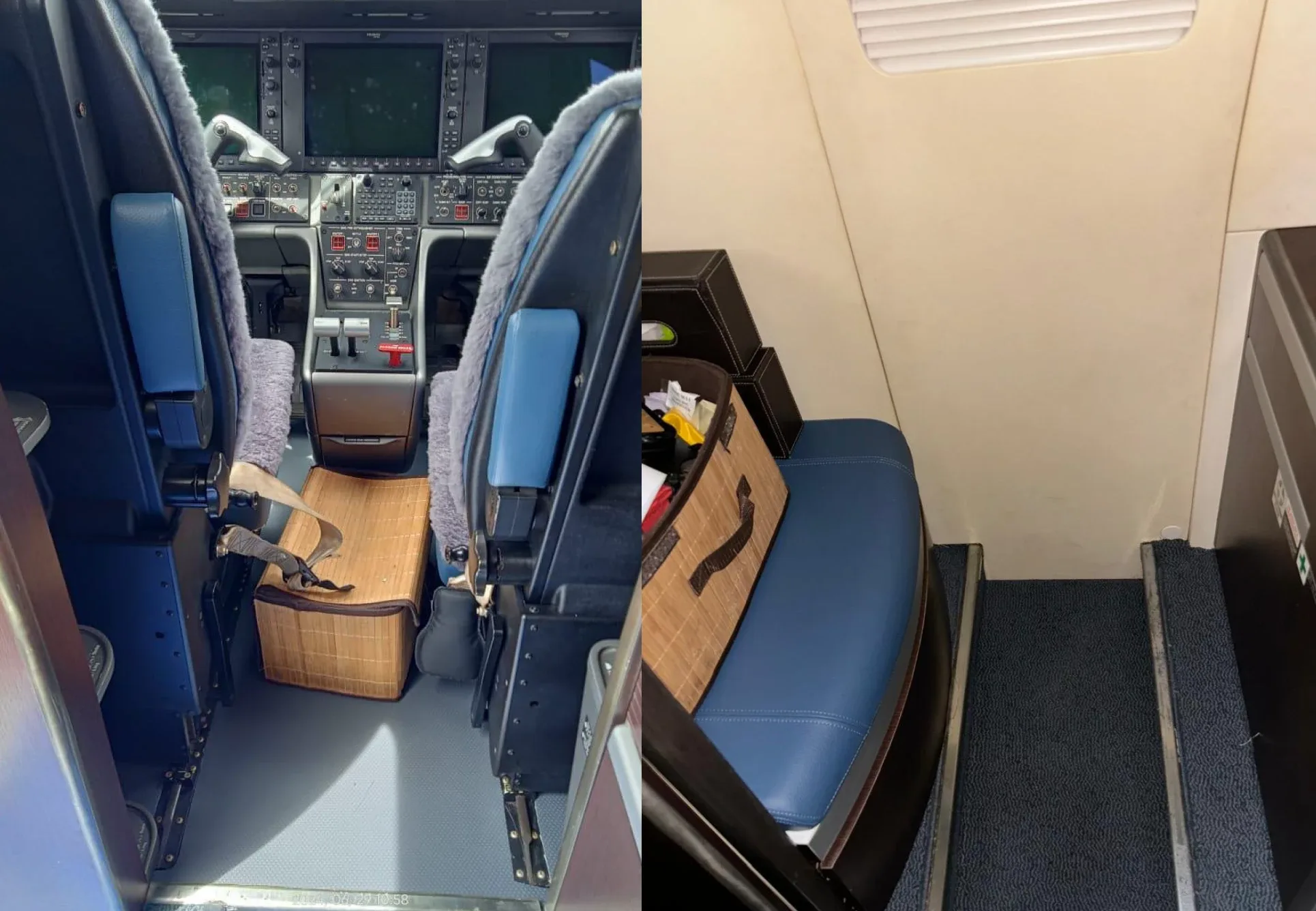 Cabin interior of a Embraer Phenom 100.