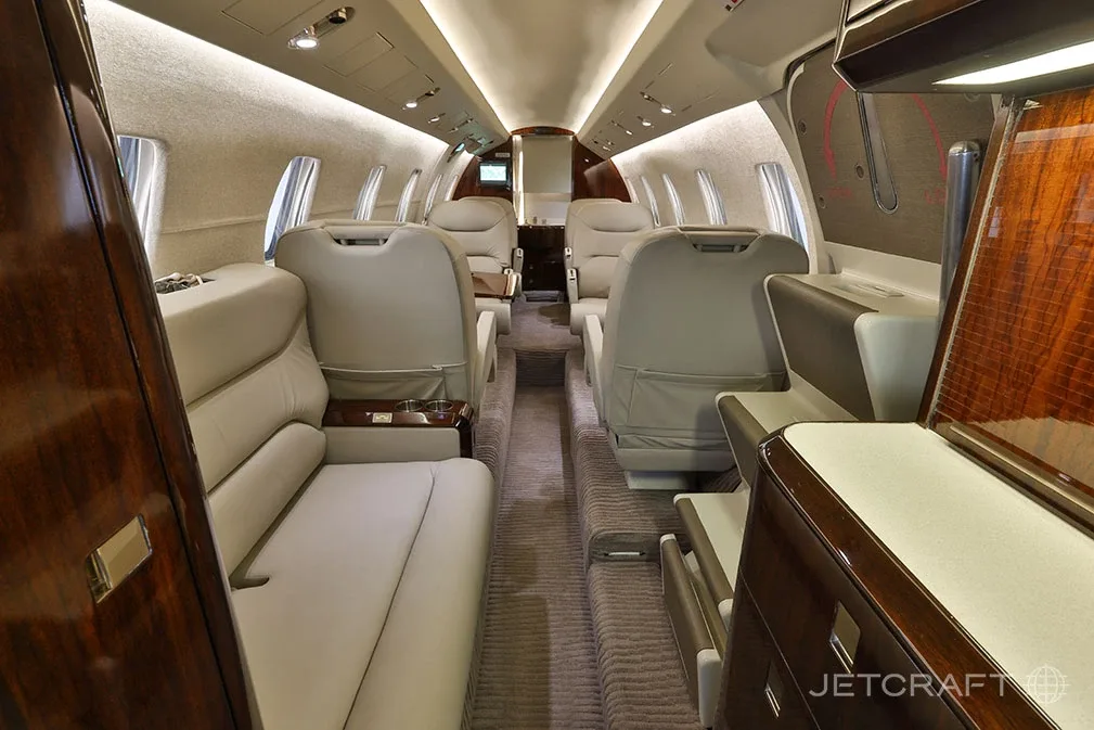 Cabin interior of a 1995 Cessna Citation VII.