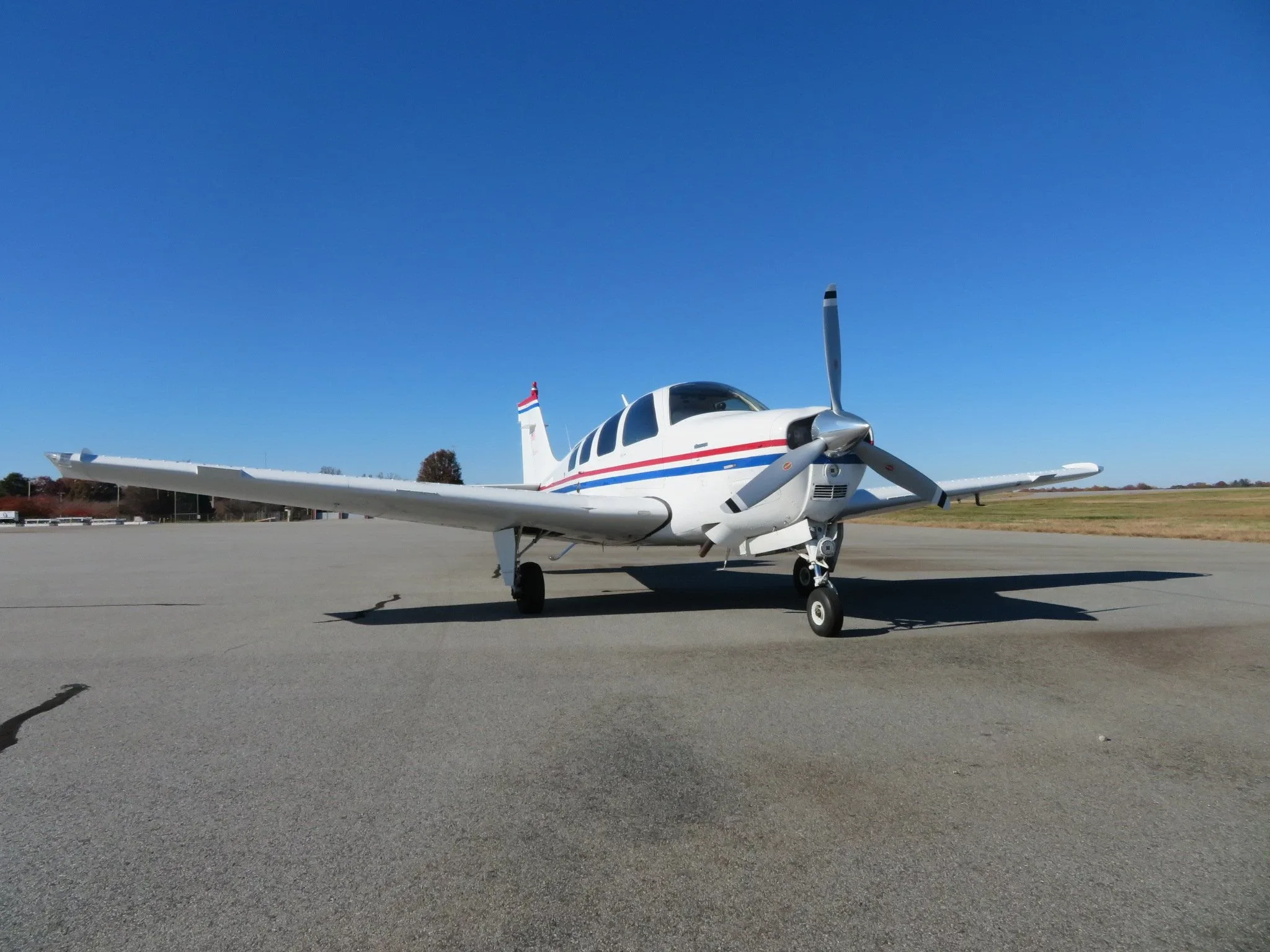 Exterior view of a Beech Piston A36, N4LC.