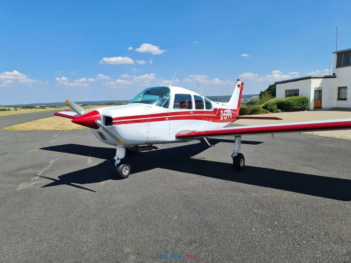 Exterior view of a Beech Piston A36, N361DM.